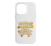 Powered By Snacks and Executive Dysfunction Case for iPhone 14 Pro Max