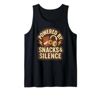 Powered by Snacks and Silence Earphones Chips Tank Top