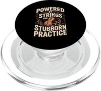 Powered By Strings And Stubborn Practice Musician PopSockets PopGrip for MagSafe