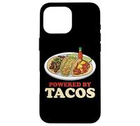 Powered By Tacos Funny Street Food Case for iPhone 16 Pro Max
