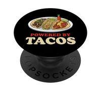 Powered By Tacos Funny Street Food PopSockets Adhesive PopGrip