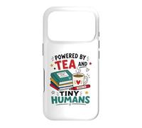 Powered By Tea And Tiny Humans Back To School UK Teacher Case for iPhone 17 Pro