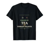 Powered By Tea and Tomato Plants Gardening T-Shirt