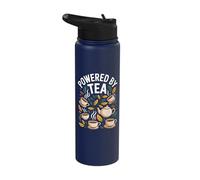 Powered By Tea Enthusiasts Passion Design Stainless Steel Insulated Water Bottle