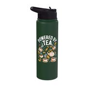Powered By Tea Enthusiasts Passion Design Stainless Steel Insulated Water Bottle