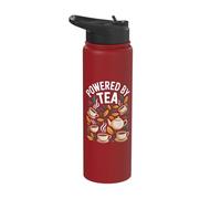 Powered By Tea Enthusiasts Passion Design Stainless Steel Insulated Water Bottle