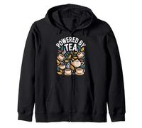 Powered By Tea Enthusiasts Passion Design Zip Hoodie