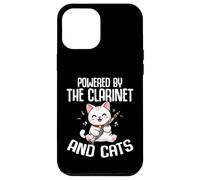 Powered by the Clarinet And Cats - Cat Lover Bass Clarinet Case for iPhone 12 Pro Max