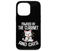 Powered by the Clarinet And Cats - Cat Lover Bass Clarinet Case for iPhone 13 Pro