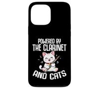 Powered by the Clarinet And Cats - Cat Lover Bass Clarinet Case for iPhone 13 Pro Max