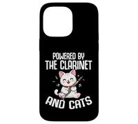Powered by the Clarinet And Cats - Cat Lover Bass Clarinet Case for iPhone 14 Pro Max