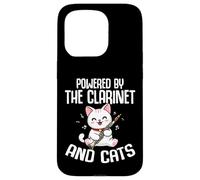 Powered by the Clarinet And Cats - Cat Lover Bass Clarinet Case for iPhone 15 Pro