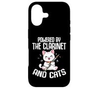 Powered by the Clarinet And Cats - Cat Lover Bass Clarinet Case for iPhone 17