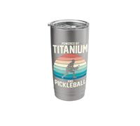 Powered by Titanium Pickleball Funny Knee Hip Replacement Stainless Steel Insulated Tumbler
