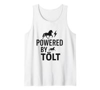 Powered by Tölt Funny Icelandic Horse Riding Design Pony Tank Top