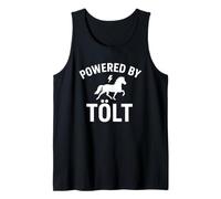 Powered by Tölt Funny Icelandic Horse Riding Design Pony Tank Top