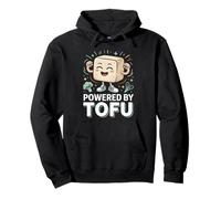Powered By Tofu Funny Vegan Plant Protein Pullover Hoodie