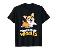 Powered by Wiggles Dog Lover Cute Corgi Dog T-Shirt