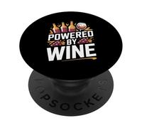Powered By Wine Bottles Grapes PopSockets Adhesive PopGrip