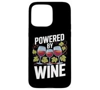 Powered By Wine Glasses Grapes Nature Fun Case for iPhone 15 Pro Max