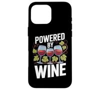 Powered By Wine Glasses Grapes Nature Fun Case for iPhone 16 Pro Max
