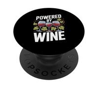 Powered By Wine Glasses Grapes Nature Fun PopSockets Adhesive PopGrip