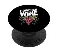 Powered By Wine Grape Vine Humor PopSockets Adhesive PopGrip