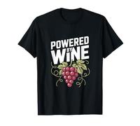 Powered by Wine Grape Vine Humor T-Shirt
