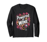 Powered by Wine Vine Grapes Humor Long Sleeve T-Shirt