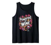 Powered by Wine Vine Grapes Humor Tank Top