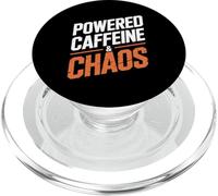 Powered Caffeine And Chaos Motivational Funny Coffee PopSockets PopGrip for MagSafe
