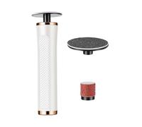Powered Callus Remover for, Soles, and Sides of Feet, White | Textured Grip Panel, Focused Positioning Between Foot Areas, At-Home Powered Care for Rough and Dry Foot Skin