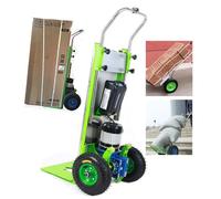 Powered Hand Truck Stair Climber, Electric Stair Climbing Trolley, Folding Labor-Saving Sack Truck, 800 W Brushless Motor, 48V 24 Ah Removable Battery, Load 220kg, Green