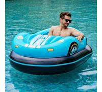 Powered Inflatable Pool Bumper Boat, Motorized Pool Float for Adults, Easy 360° Control, Durable Thickened PVC, 265lb Capacity, Electric Water Float for Summer Outdoor Fun Blue-1battery