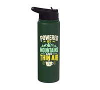 Powered Mountains Thin Air Coffee Stainless Steel Insulated Water Bottle