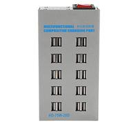 Powered USB Hub Stainless Steel Multifunctional 20 Port USB Smart Hub Splitter Charging Port Power Adapter for Mobile Phones Tablets MP3s PDAs Bluetooth Headsets