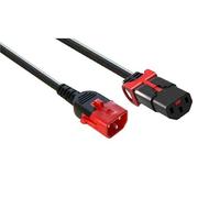 Powerextensioncordwithlockingsystemblack-50cm