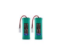Powerextra 2 Pack 7.2V 3600mAh High Capacity 6-Cell NiMH Battery Packs with Standard Tamiya Connectors Compatiable RC Cars, RC Truck, RC Airplane, RC