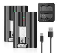 Powerextra 2-Pack Replacement Battery with for Ring Doorbell- 6040mAh Rechargeable Batteries with Charger Station for Ring Video Doorbell 2/3/3 Plus/4, Spotlight Cam, Stick Up Cam