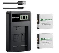 Powerextra 2Pack NB-11L NB-11LH Battery 1050mAh with LCD USB-C Charger for Canon IXUS 185, IXUS 190, IXUS 265 HS, IXUS 285 HS PowerShot SX430 IS, SX410 IS, SX400 IS Camera