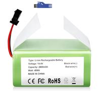Powerextra Eufy Battery Replacement Eufy RoboVac 11C 11S 14.4V 2800mAh,Compatible for Eufy RoboVac 11,11S,11S,12,15C,15C MAX,15T,30,30 MAX,35C,Ecovacs Deebot N79 N79S DN622,With 3 Replacement Brushes