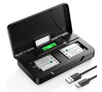 Powerextra NP-45 NP-45A NP-45B NP-45S Battery 1300mAh*2 & Dual Charger for Fujifilm INSTAX Mini 90 Fujifilm FinePix XP140 XP130 XP120 XP90 XP80 XP70 XP60 XP50 Nikon EN-EL10 Olympus LI-42B LI-40B
