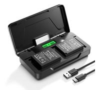 Powerextra NP-W126 NP-W126S Dual Battery Charger Kit with LCD Display - 20W Fast Charger & 1500mAh Battery, 1.5H Fast Charging for Fujifilm X100V, X100VI, X-T30II, X-T4, X-Pro3,for Vlogging and Travel