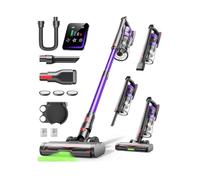 Powerffy Cordless Vacuum Cleaner, 45KPa 600W Powerful Stick Vacuum for Home, 60Mins Runtime, 1.8L XL Dust Cup One-Touch Empty, Green LED Anti-Tangle Brush & Fragrance, for Pet Hair Carpet Hard Floor