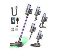Powerffy Cordless Vacuum Cleaner, 600W 50KPa Powerful Stick Vacuum for Home, 65 Mins Runtime with Internal Dust Scraper & Aromatherapy, Self-Standing Lightweight Vacuum for Pet Hair Carpet Hard Floor