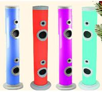 Powerful 100 watt, LED Lit TOWER SPEAKER, Colour Changing Chasing Lights, Bluetooth, Great Sound Reproduction, MP3 Play-back (USB / SD Card), FM Radio, Remote Control, 3.5mm Jack AUX IN, 1 metre tall