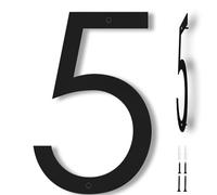 Powerful 12 Inch Door Number Plaques for Outside, 30CM Personalised Black Door Numbers, House Signs for Outside, Apply to House Mailbox, Apartment, Hotel, Courtyard, 0-9, Black-5