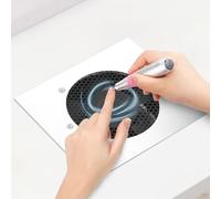 Powerful 80W Nail Dust Collector Built in Table Desk Nail Vacuum Cleaner Professional Table Embedded Dust Extractor Vacuum Built in Desktop Nail Dust Collector Quiet Nail Fan Acrylic Nail Tools