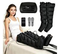 Powerful Air Compression Leg Lymphatic Drainage Massager, Electric Pneumatic Pressotherapy Machine for Blood Flow Pain Relief, Lipedema Lymphedema Treatment Boots for Foot Calf Thigh Recovery