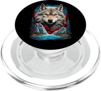 Powerful And Courageous Wolf - Great Wolf PopSockets PopGrip for MagSafe